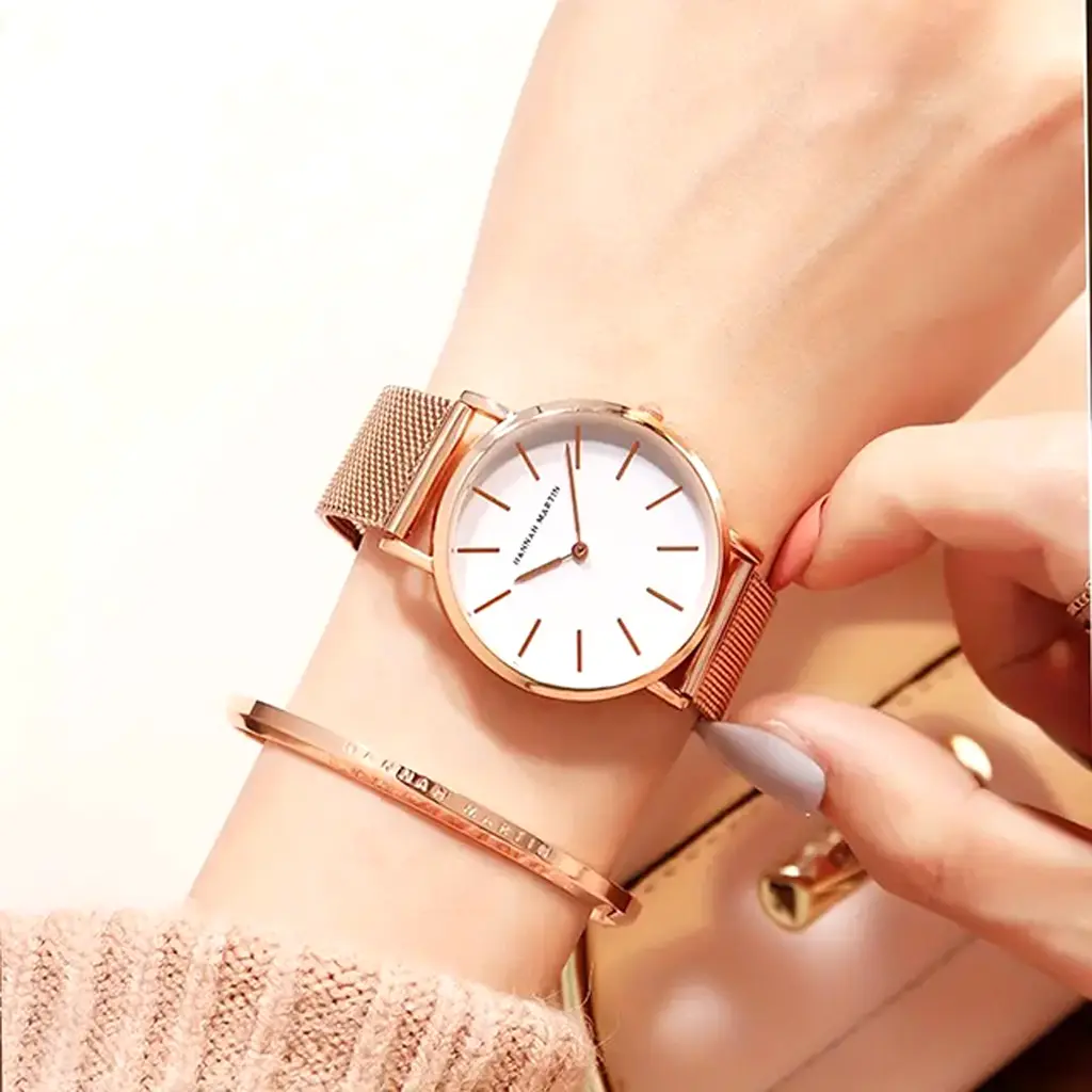 Reloj y pulsera de cuarzo Hannah Martin 2.webp