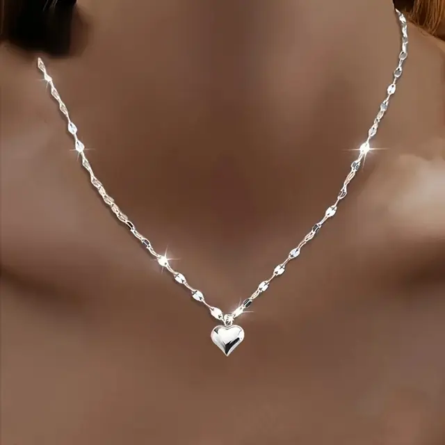 Collar y pulsera chic con dije de corazon 3.webp