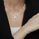 Collar y pulsera chic con dije de corazon 5.webp
