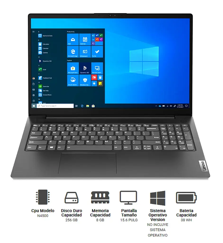 Notebook Lenovo V15 G2 IJL, 15.6" FHD TN, Celeron N4500 1.1/2.8GHz, 8GB DDR4-2933 SODIMM