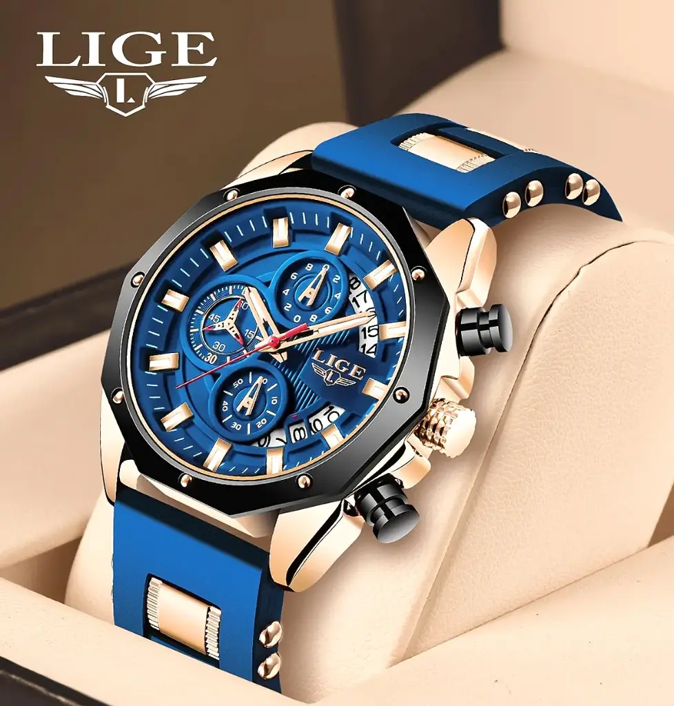 Reloj cronógrafo calendario sport para hombre LIGE