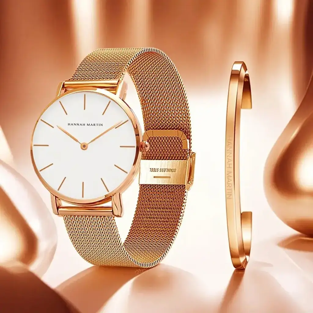 Reloj Derby + Pulsera Rose Hannah Martin