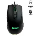 Mouse gamer TEROS TE-1211G, 7 botones, RGB, negro